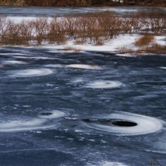 Melting lake surface 