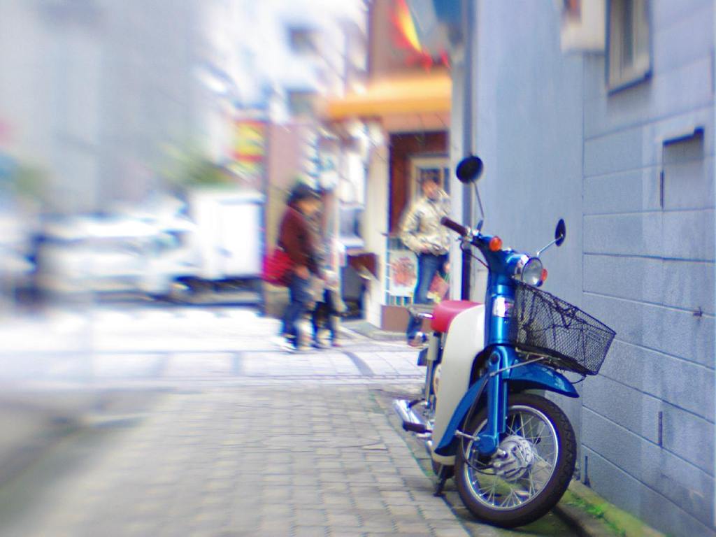 Blue SuperCub (Lensbaby)