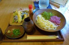 Healty lunch (Kishimen-UDON & TEMPURA)