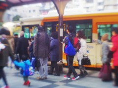 Bus-terminal at KINSHICHO railway st.