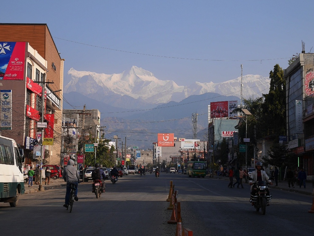 Annapurna through city road