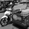 Side car, carrying mineral water 