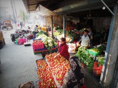 Fresh market in Pokhara
