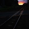 Railway at dusk 