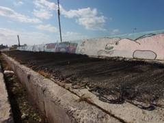 Fishing net and wall painting