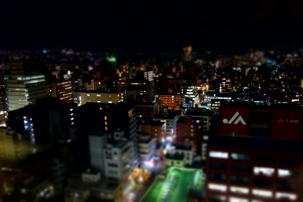 夜の仙台市