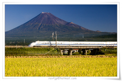 富士山と新幹線