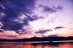 琵琶湖の夕