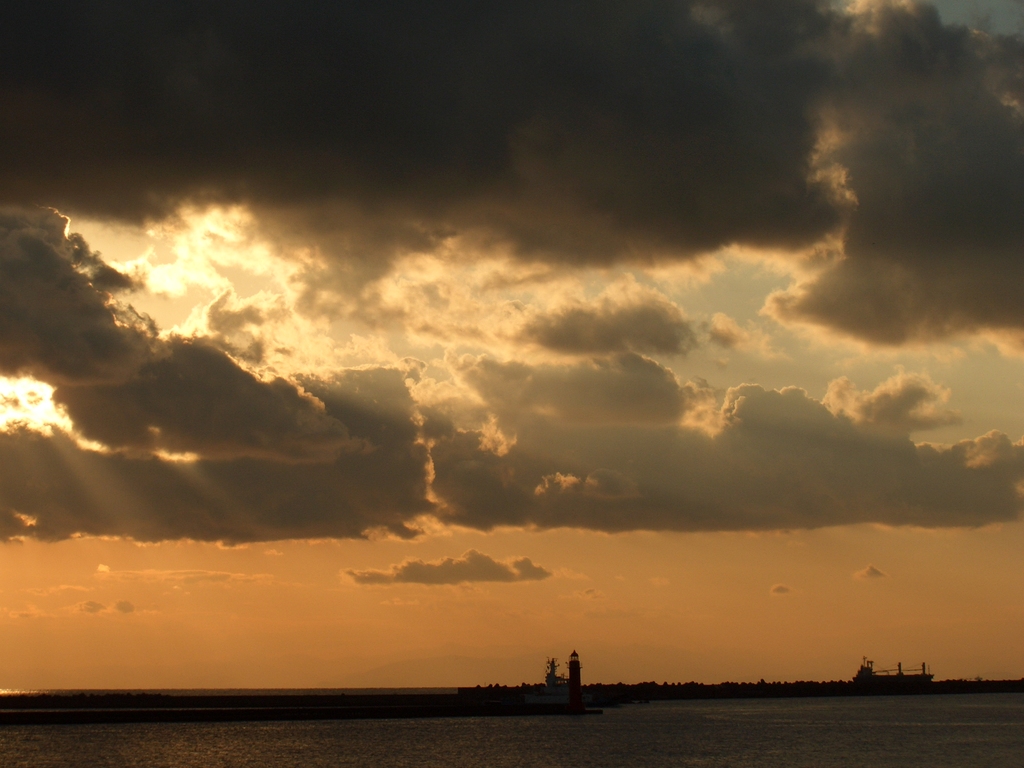 和歌山港の夕日