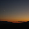 夕霞と三日月