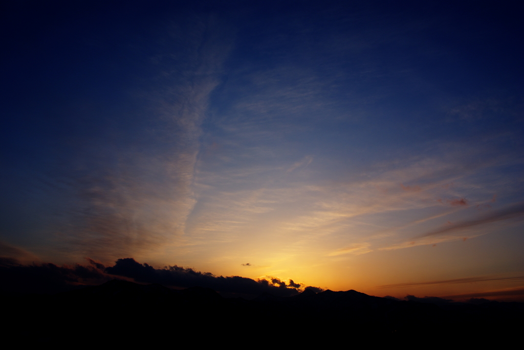 夕日が夜へ