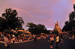 ディズニーマジック！夕日に虹がヽ(^o^)丿