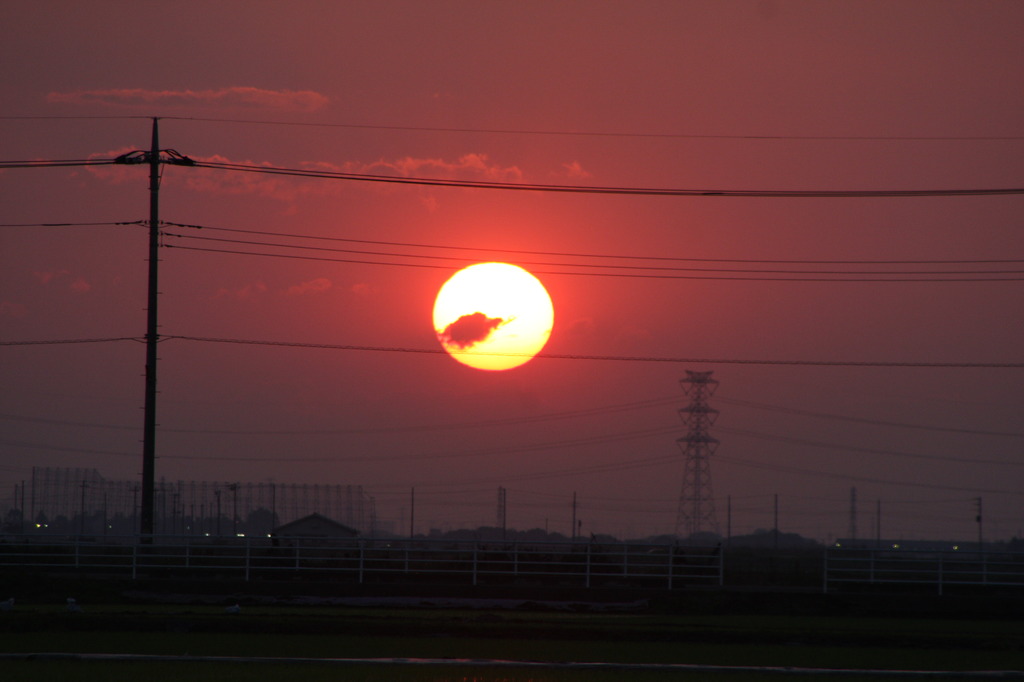 菖蒲町の夕日（２）