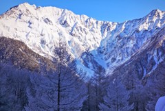 樹氷と穂高連峰