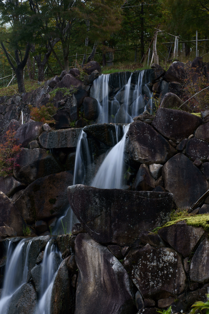 Three steps of waterfalls
