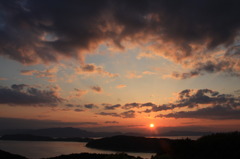 紀伊水道の夕ぐれ、友が島 