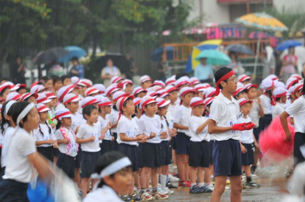 雨の運動会