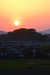 ある日の夕日