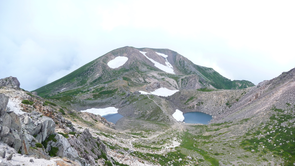 白山御前峰からの大汝峰