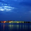 青の夜景