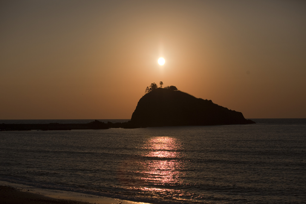 日本海の夕日