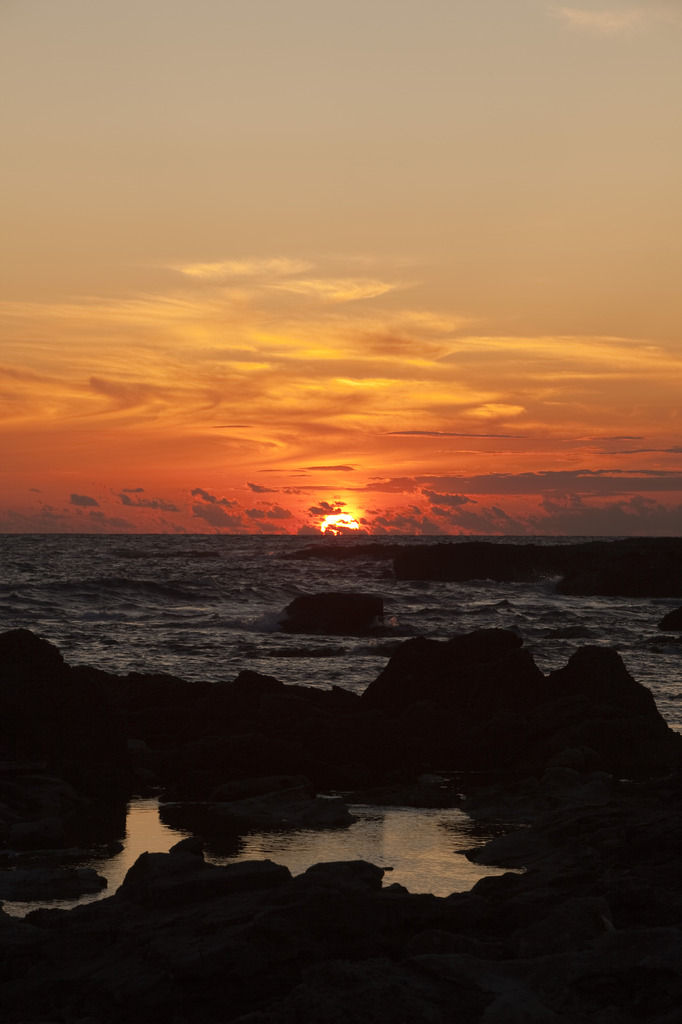 日本海の夕日