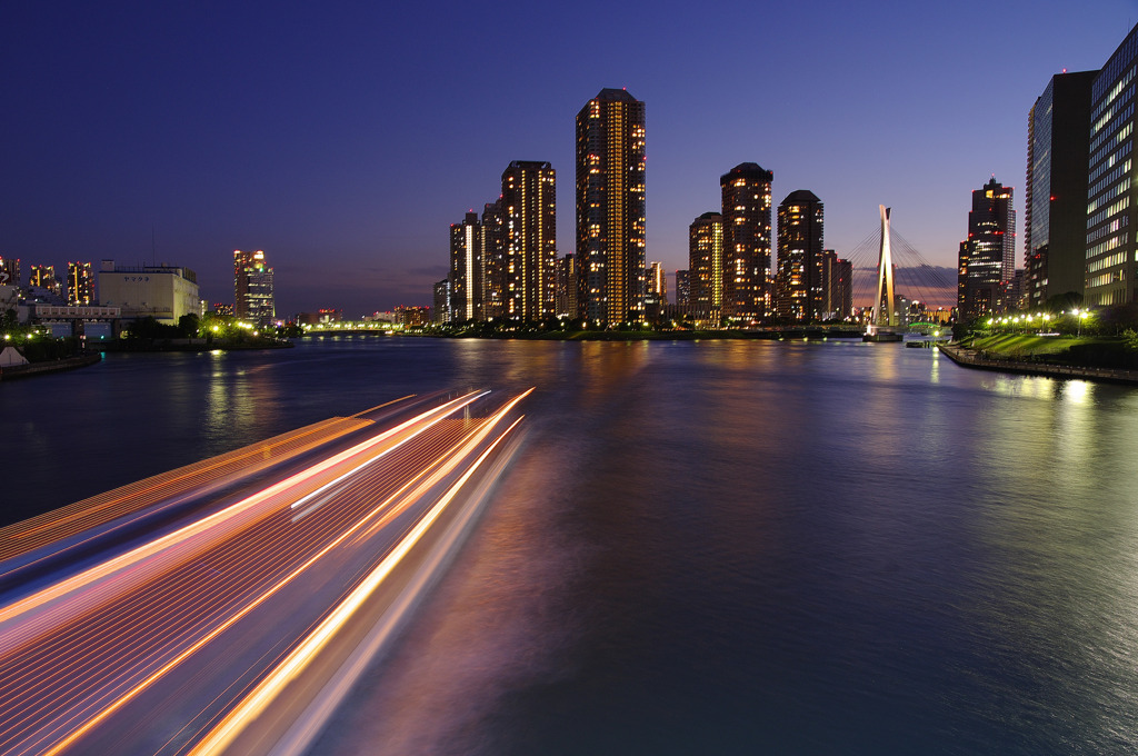 夕暮れ・永代橋