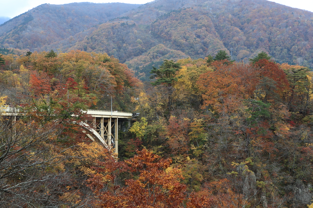 紅葉の鳴子峡