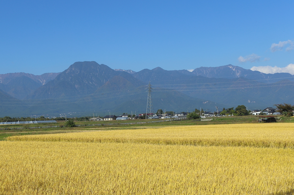 安曇野秋の風景