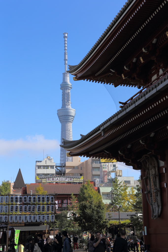 浅草寺からスカイツリー