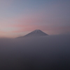 本栖湖からの一瞬の富士