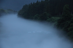 川を覆い隠す幻想的な霧