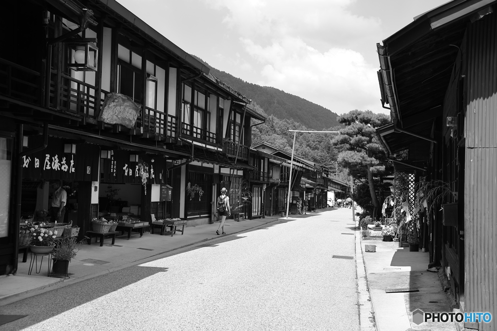 モノクロームで見る宿場町