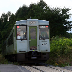 キハ１１０系野辺山最高地点から清里へ下る