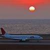 夕日JAL