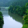 橋梁　雨の風景