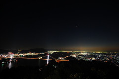 関門海峡の夜