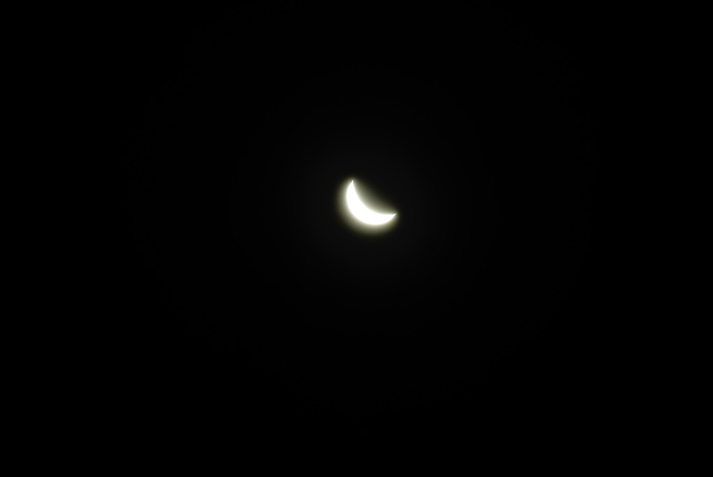 Not Crescent Moon..., but Eclipse!!