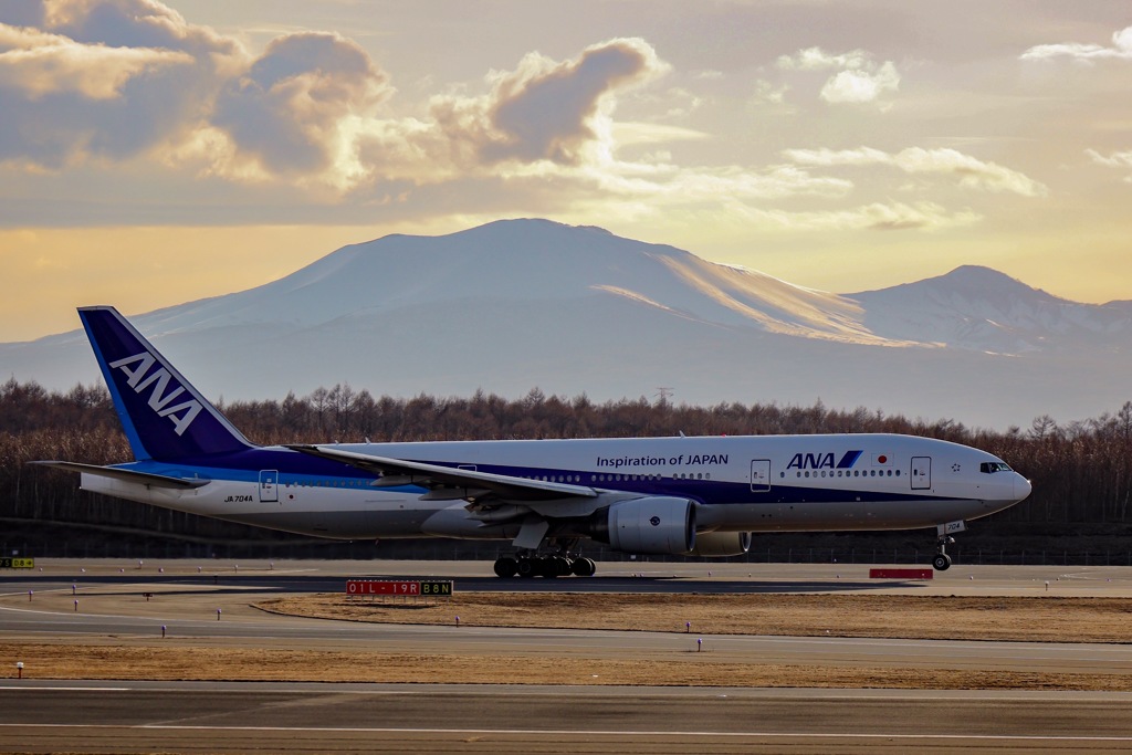 樽前山と飛行機