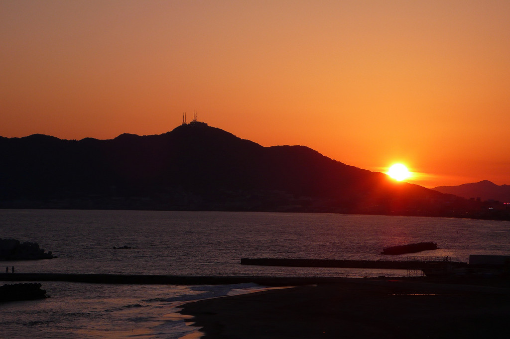 函館山の夕日