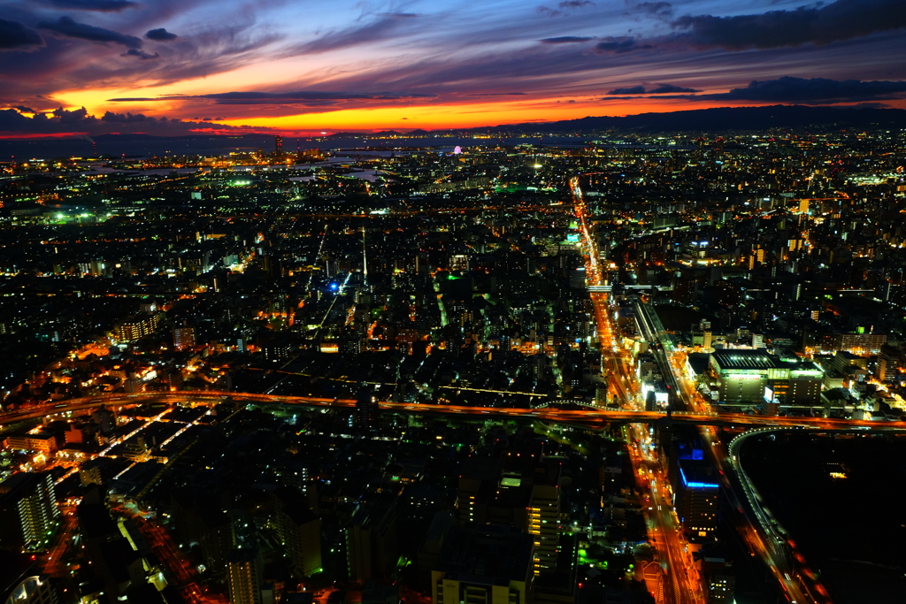 11月大阪夕焼け
