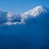 雲の中から