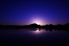 夜明けの筑波山