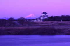 富士と城