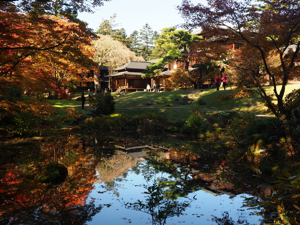 田母沢御用邸の紅葉16