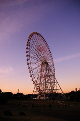 観覧車　夕景