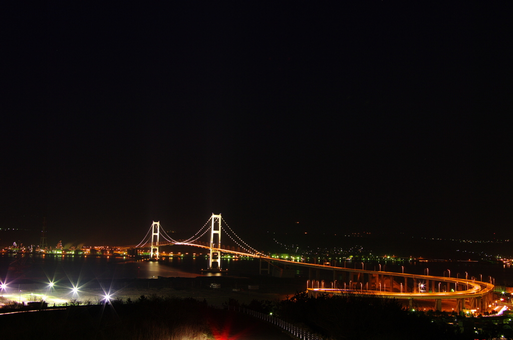 night road　-白鳥大橋-