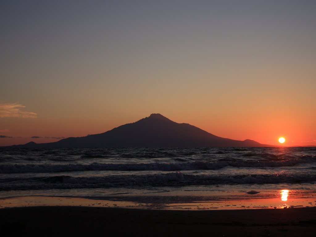 利尻の夕日