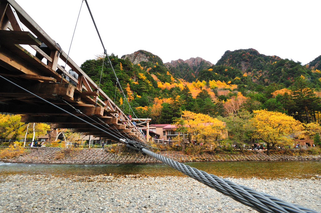 上高地　河童橋　超広角版