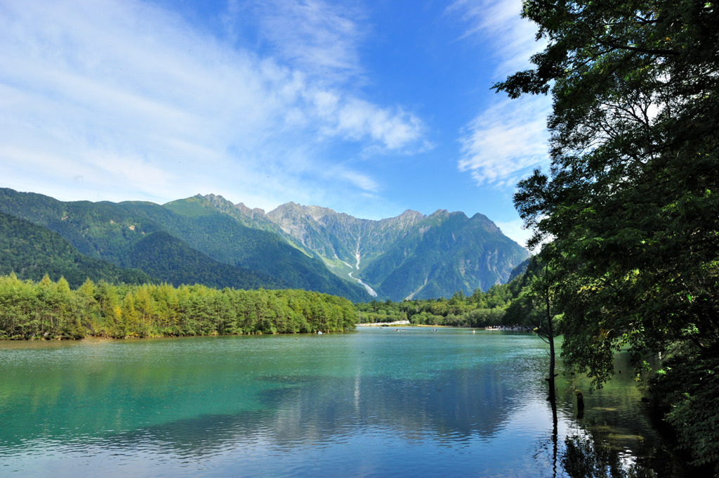 上高地　定番の風景